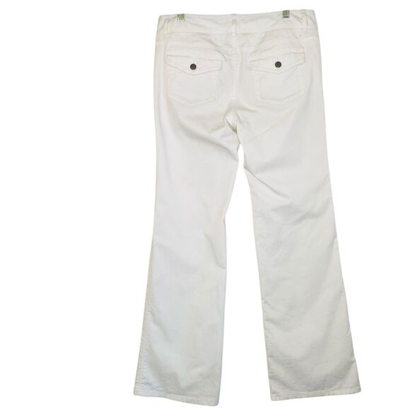 The Christie Fit Flare Jean 10 Tall White Mid Rise Chino Pant Nautical Coastal - Picture 2 of 12